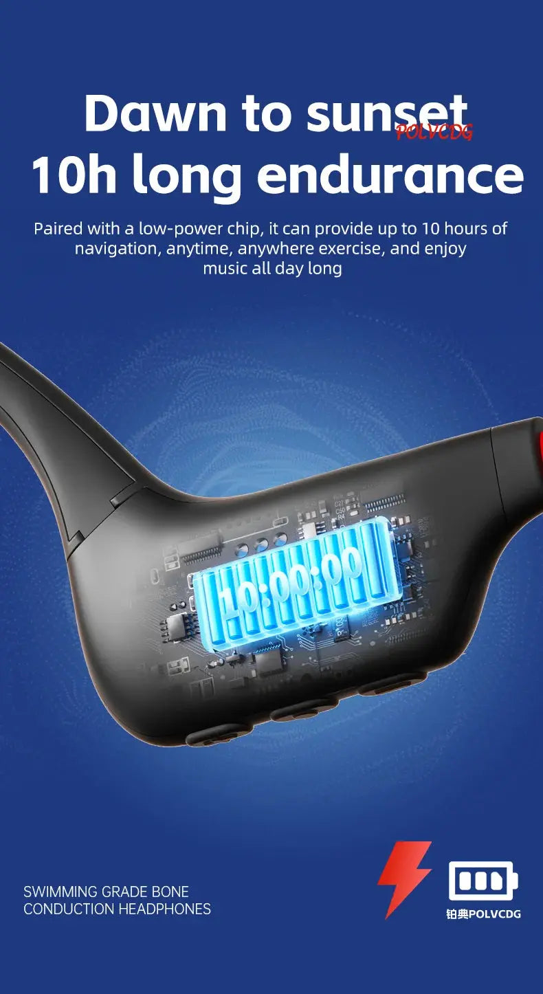 Cuffie a conduzione ossea IPX8 32GB Bluetooth 5.3 Cuffie wireless con microfono Nuoto impermeabile 2024 Nuovo - My Hashtag Shop
