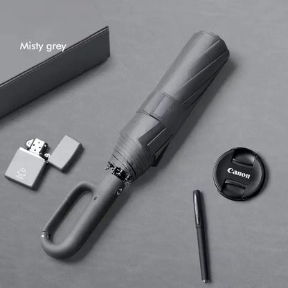 Ombrello da uomo completamente automatico con design ad anello e fibbia a 20 costole, pieghevole, extra large, resistente, doppio ombrellone da DONNA