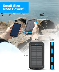 Banca solare da 50000 mAh con cavo integrato, alimentatore mobile universale leggero e di grande capacità per telefoni cellulari HASHTAG
