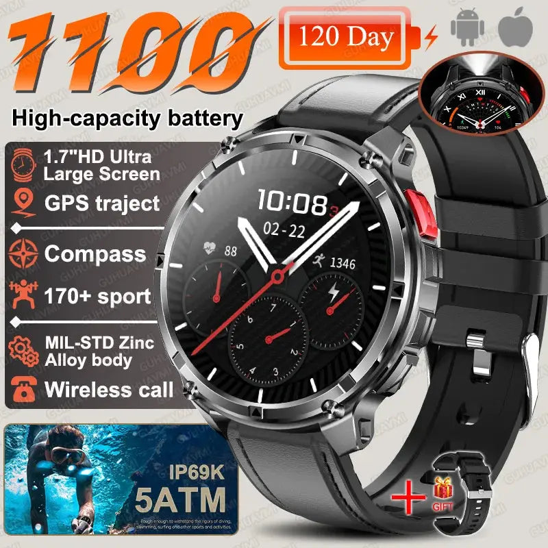 Smartwatch T-Rex3 Ultra GPS AMOLED 5ATM Impermeabile 1100 mAh - My Hashtag Shop
