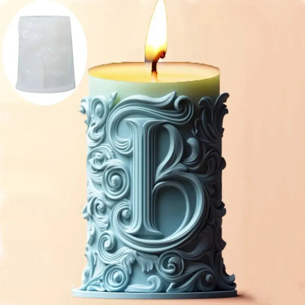 Silicone Mold Flower Lavender Gypsum Cylindrical Candle Making Liebe - Making Life Easier