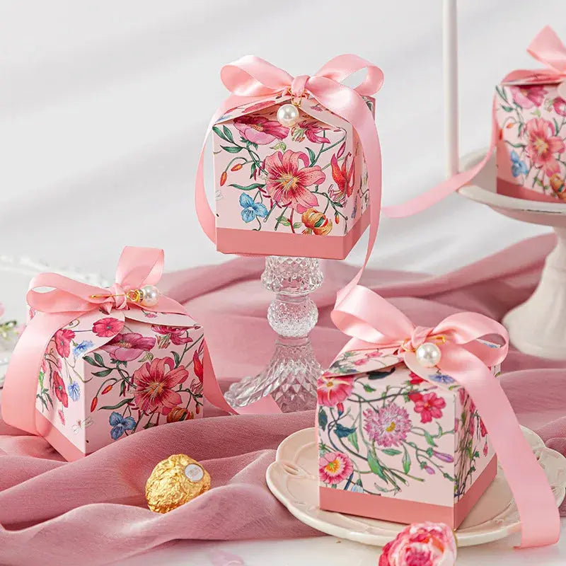 New Mori Series Hand-painted Plant With Ribbon Wedding  Box 20/50pcs Liebe - Making Life Easier
