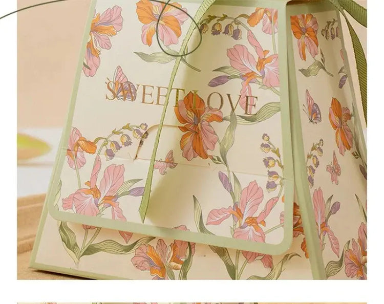 Paperboard Flower Wedding Gift Bag 10pcs Liebe - Making Life Easier