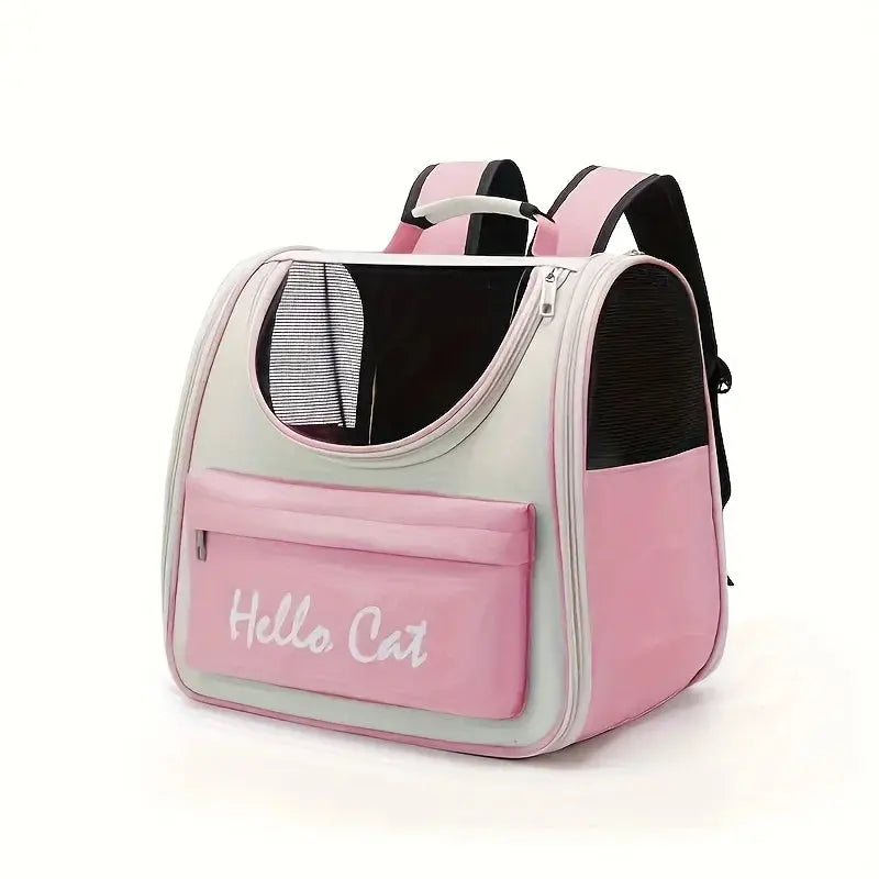 Zaino pieghevole per animali domestici di grande capacità con chiusura a zip, maniglia e sfiato in rete, perfetto per viaggiare gatti e cani di piccola taglia - My Hashtag Shop