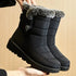 Woman Winter Boots Ankle Low Heels Botas Mujer Waterproof Snow Boots Liebe - Making Life Easier