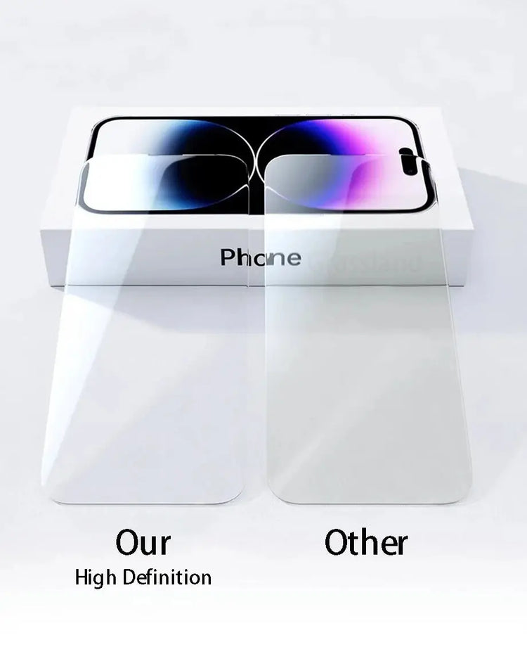 4 pezzi di vetro temperato per iPhone 16 15 14 13 12 11 Pro Max protezione dello schermo per iPhone 7 8 Plus X XS Max XR pellicola protettiva in vetro - My Hashtag Shop