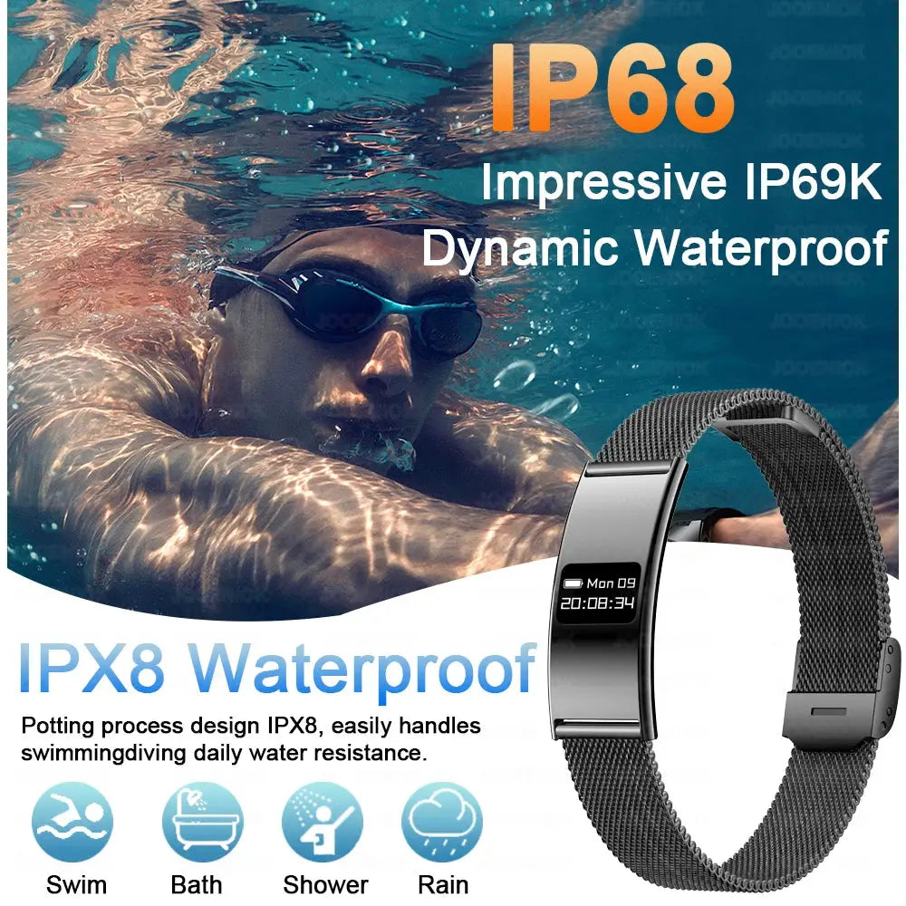 Uomo Donna Bracciale intelligente Frequenza cardiaca Monitor del sonno Salute Smart Band Sport impermeabile Fitness Tracker Smartwatch per Android iOS - My Hashtag Shop