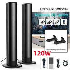 Potente Soundbar da 120 W Suono Radio Blaster Bar Audio TV PC Subwoofer 360 Stereo Surround Wireless Home Theater Altoparlante Bluetooth HASHTAG