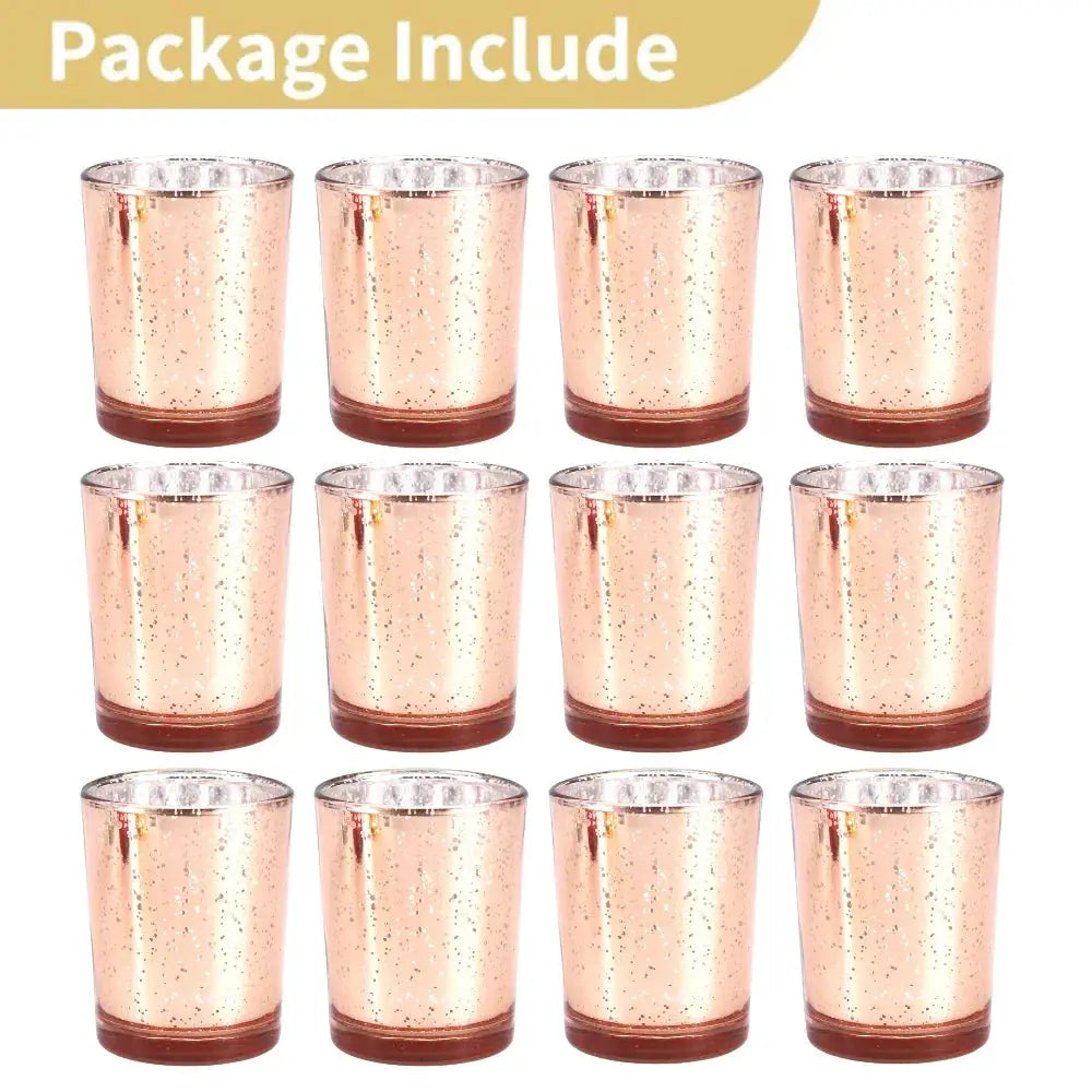 Mercury Glass Tealight Candle Holders - HASHTAG