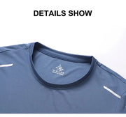 CHRLCK T-shirt da corsa ad asciugatura rapida da uomo T-shirt da pesca da escursionismo traspirante Morbida elasticità Sport all'aria aperta Camicia corta estiva HASHTAG