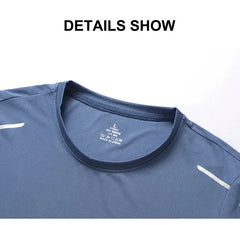 CHRLCK T-shirt da corsa ad asciugatura rapida da uomo T-shirt da pesca da escursionismo traspirante Morbida elasticità Sport all'aria aperta Camicia corta estiva HASHTAG