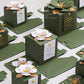Wedding Candy Box Green Creative Flower Square Exquisite Personalized. - HASHTAG