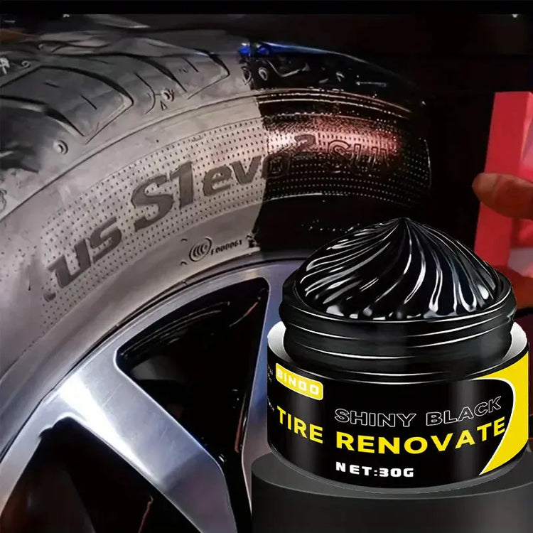 Cera per pneumatici Black Shiny: protezione e riparazione durevoli, di lunga durata per tutti i tipi di pneumatici: previene le crepe e chiude - My Hashtag Shop