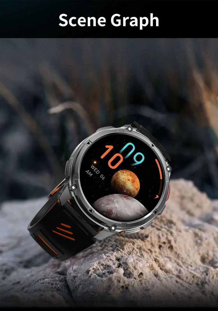 Nuovo T-REX3 Ultra 1100mAh Batteria SmartWatch 10ATM GPS impermeabile Bussola Torcia 1.7 "AMOLED HD Chiamata Sport Smart Watch da uomo - My Hashtag Shop