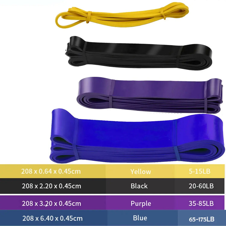 Fasce di resistenza per trazioni in gomma fitness, espansore di potenza Yoga Crossfit sospeso, 41" 208 cm - My Hashtag Shop