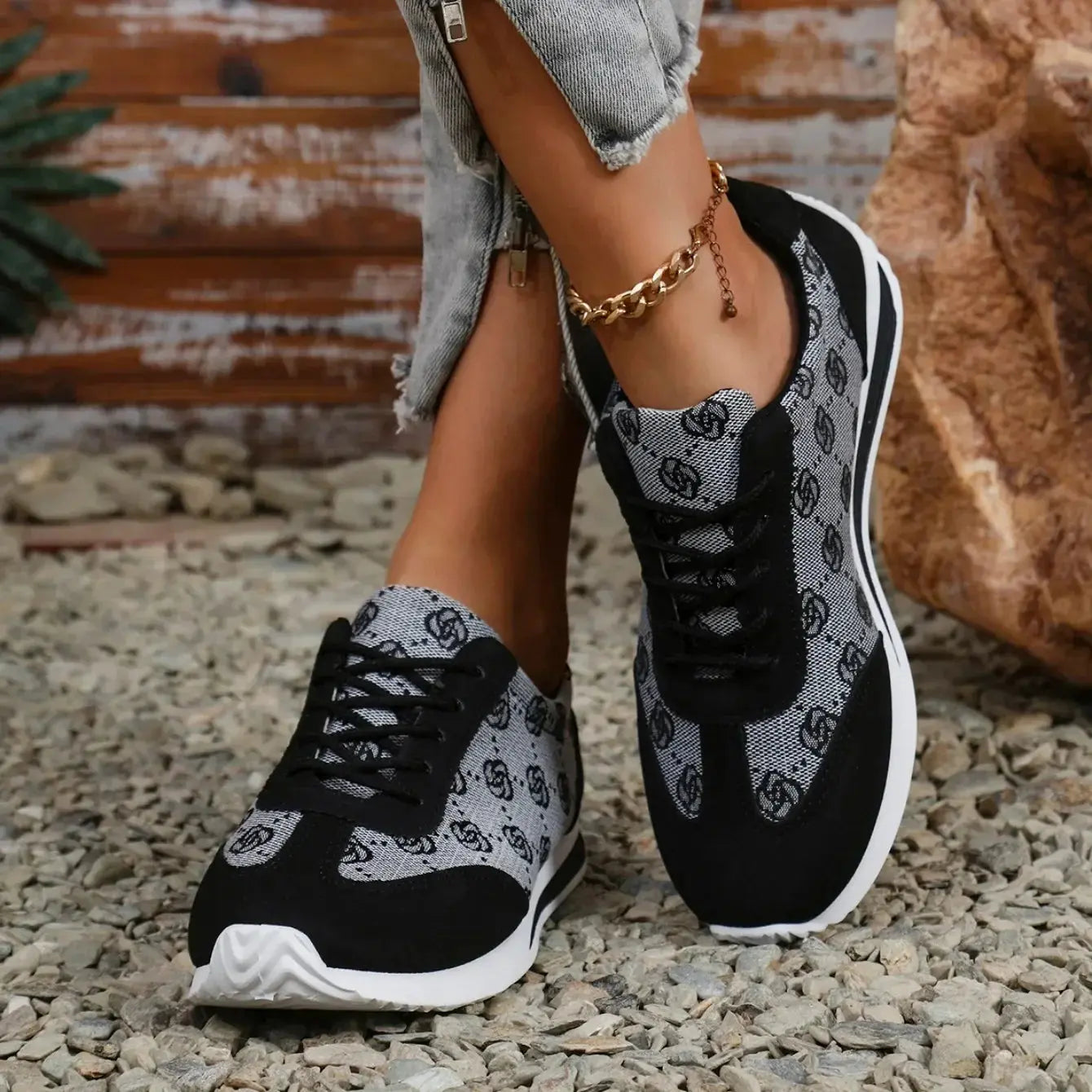 Women Designer Mouth Breathable Cross Strap Sneakers Liebe - Making Life Easier