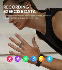 Xiaomi Smart Ring Frequenza cardiaca Pressione sanguigna Ossigeno nel sangue Monitoraggio del sonno Conteggio dei passi Monitoraggio dell'attività Anello impermeabile condiviso HASHTAG