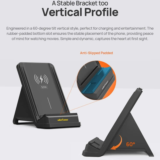 caricabatterie Wireless raffreddato ad aria da 50W - My Hashtag Shop