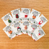 mini Christmas cards with Resin Ornaments - Santa Claus, Socks, Gingerbread Snowman, Reindeer Motifs Christmas Gifts HASHTAG