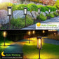 Luci calde per percorsi solari Giardino esterno impermeabile ad energia solare per la decorazione dell&