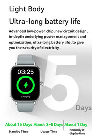 LAXASFIT 2025 Nuovo Smart Watch per uomo Donna Regalo Full Touch Screen Sport Fitness Orologio Chiamata Bluetooth Smartwatch digitale HASHTAG