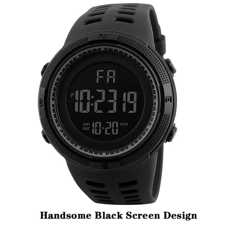 Orologio elettronico da uomo Orologi sportivi militari Orologio da polso digitale multifunzione luminoso a LED per uomo, bambino, ragazzo, studente, adolescente - My Hashtag Shop