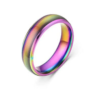 Anello intelligente Anello per l'umore in acciaio al titanio Anelli che cambiano colore Emozione Sensazione della temperatura per donne Uomini Coppie Anelli Gioielli di moda HASHTAG