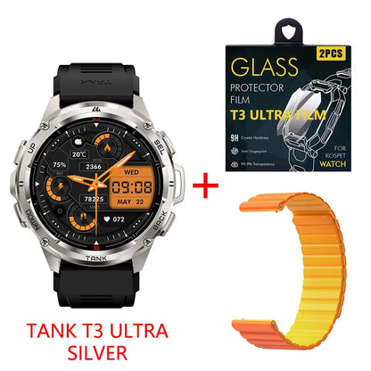KOSPET TANK T3 Ultra GPS Smart Watch per uomo Smartwatch donna 470mAh batteria digitale Fitness AMOLED AOD orologi Bluetooth