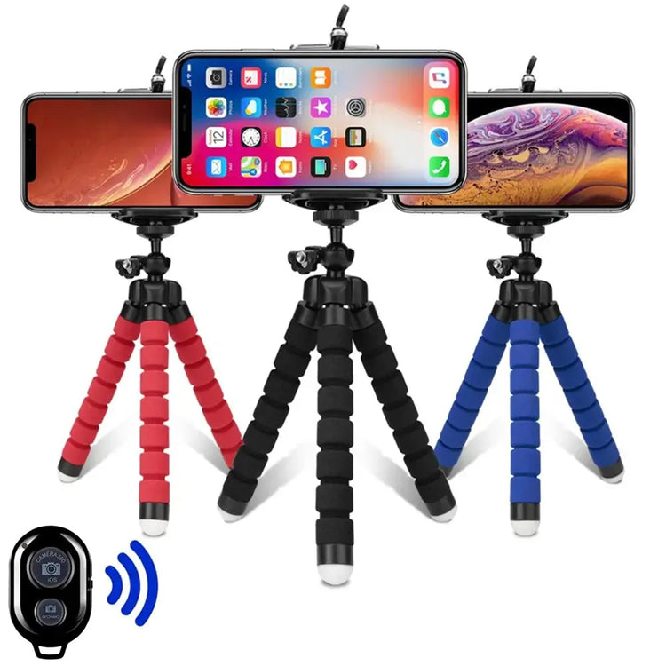 Treppiedi Treppiede per telefono Supporto per fotocamera mobile Clip Smartphone Monopiede Tripe Stand Octopus Mini Treppiede Stativ per telefono - My Hashtag Shop