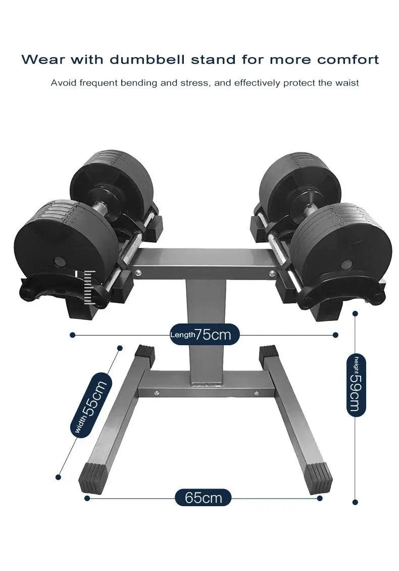 Set manubri rotondi regolabili, seconda generazione, aumento 2 kg, 24 kg, 36 kg, fitness, appena aggiornato - My Hashtag Shop