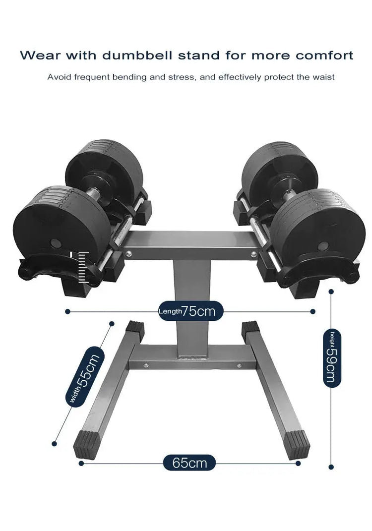 Set manubri rotondi regolabili, seconda generazione, aumento 2 kg, 24 kg, 36 kg, fitness, appena aggiornato - My Hashtag Shop