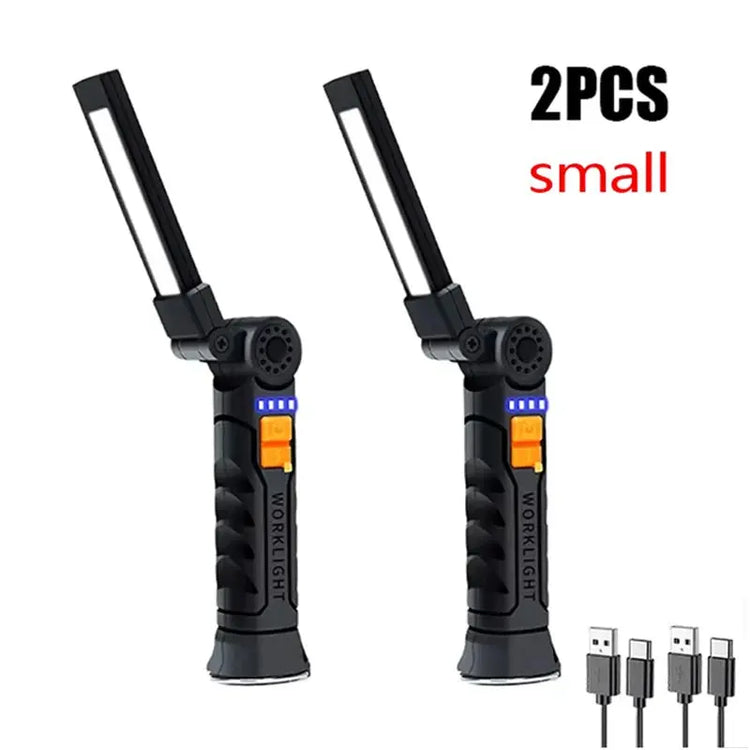 Torcia portatile a LED COB Lampada da lavoro ricaricabile USB Lanterna magnetica Lampada a sospensione con batteria incorporata Torcia da campeggio - My Hashtag Shop