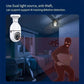 Ease Life APP-Lampadina Telecamere di sicurezza Telecamera WiFi wireless esterna 5GHz, 360 gradi, E27 Presa luce Vite in Securi