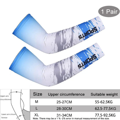 1 pezzo traspirante protezione UV ad asciugatura rapida maniche da braccio da corsa gomitiera da basket parabraccia fitness scaldamuscoli sportivi da ciclismo - My Hashtag Shop