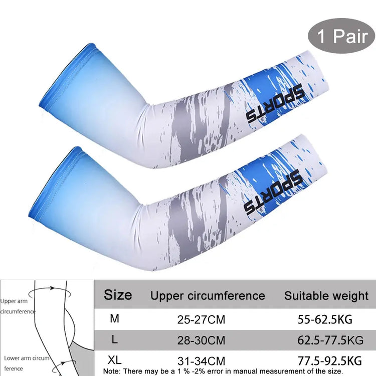 1 pezzo traspirante protezione UV ad asciugatura rapida maniche da braccio da corsa gomitiera da basket parabraccia fitness scaldamuscoli sportivi da ciclismo - My Hashtag Shop