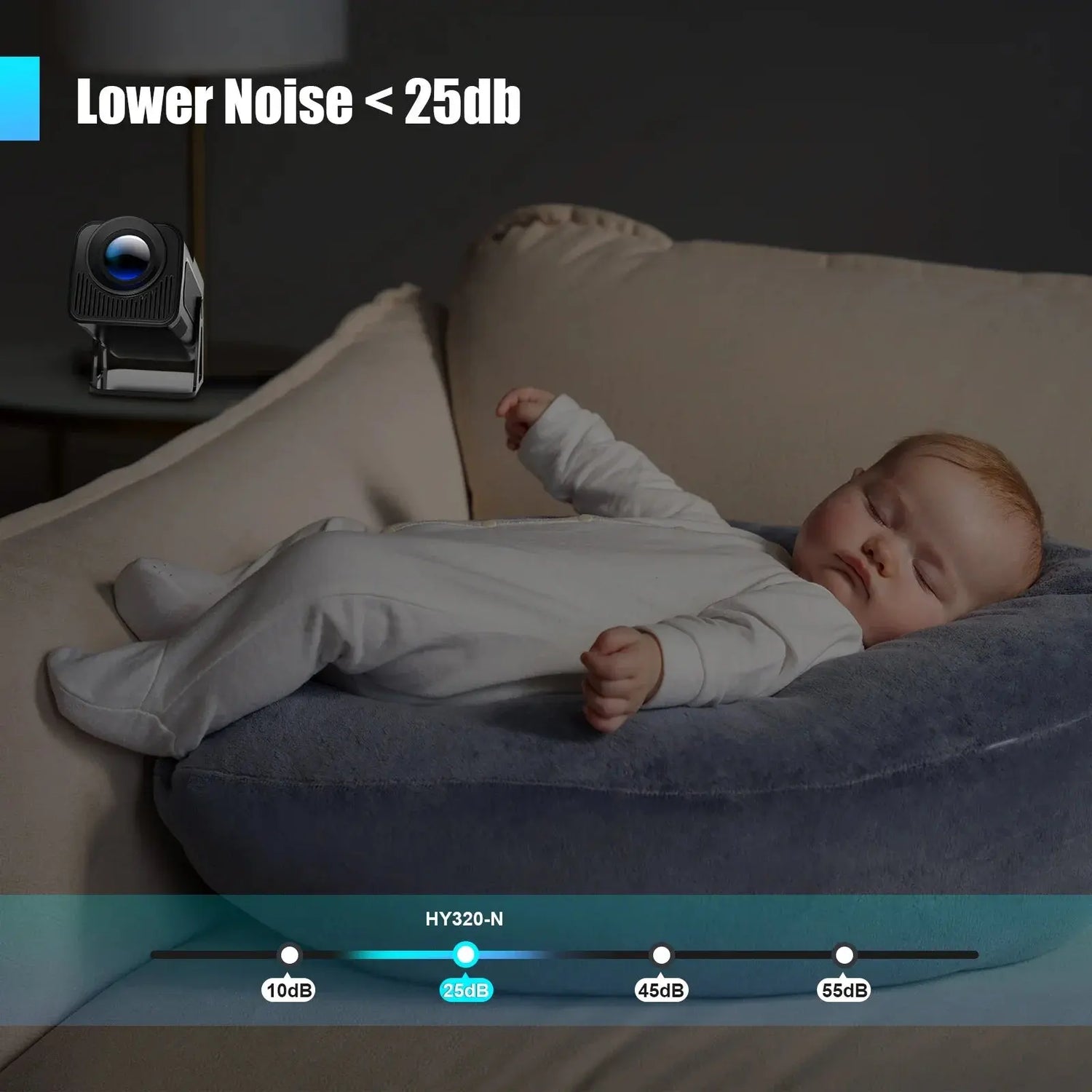 NNEOBA Android 13 Mini Projector Black-2