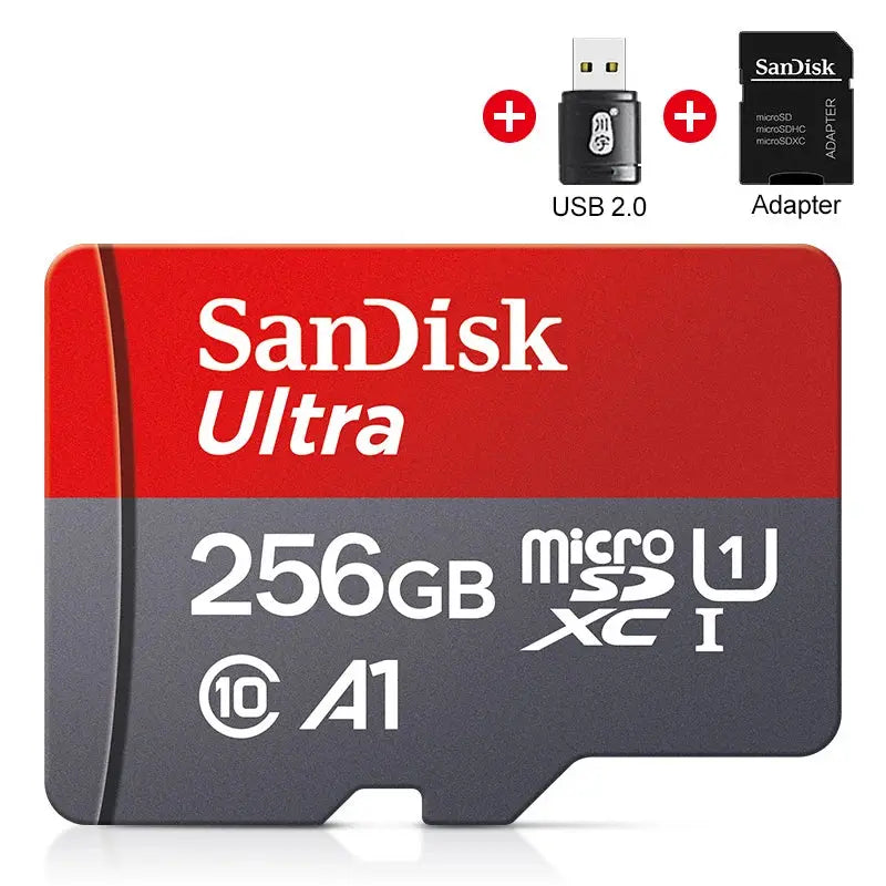 Scheda di memoria 512 GB 256 GB 128 GB 64 GB 32 GB 100 MB/S Scheda Micro SD UHS-1 Scheda flash Memoria Microsd SD + adattatore per lettore di schede - My Hashtag Shop