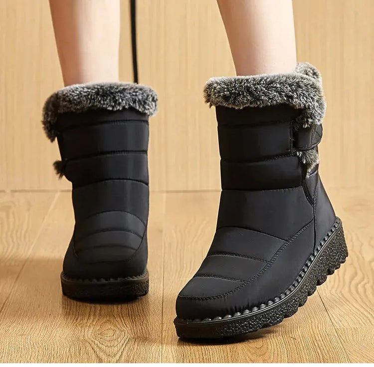 Woman Winter Boots Ankle Low Heels Botas Mujer Waterproof Snow Boots Liebe - Making Life Easier