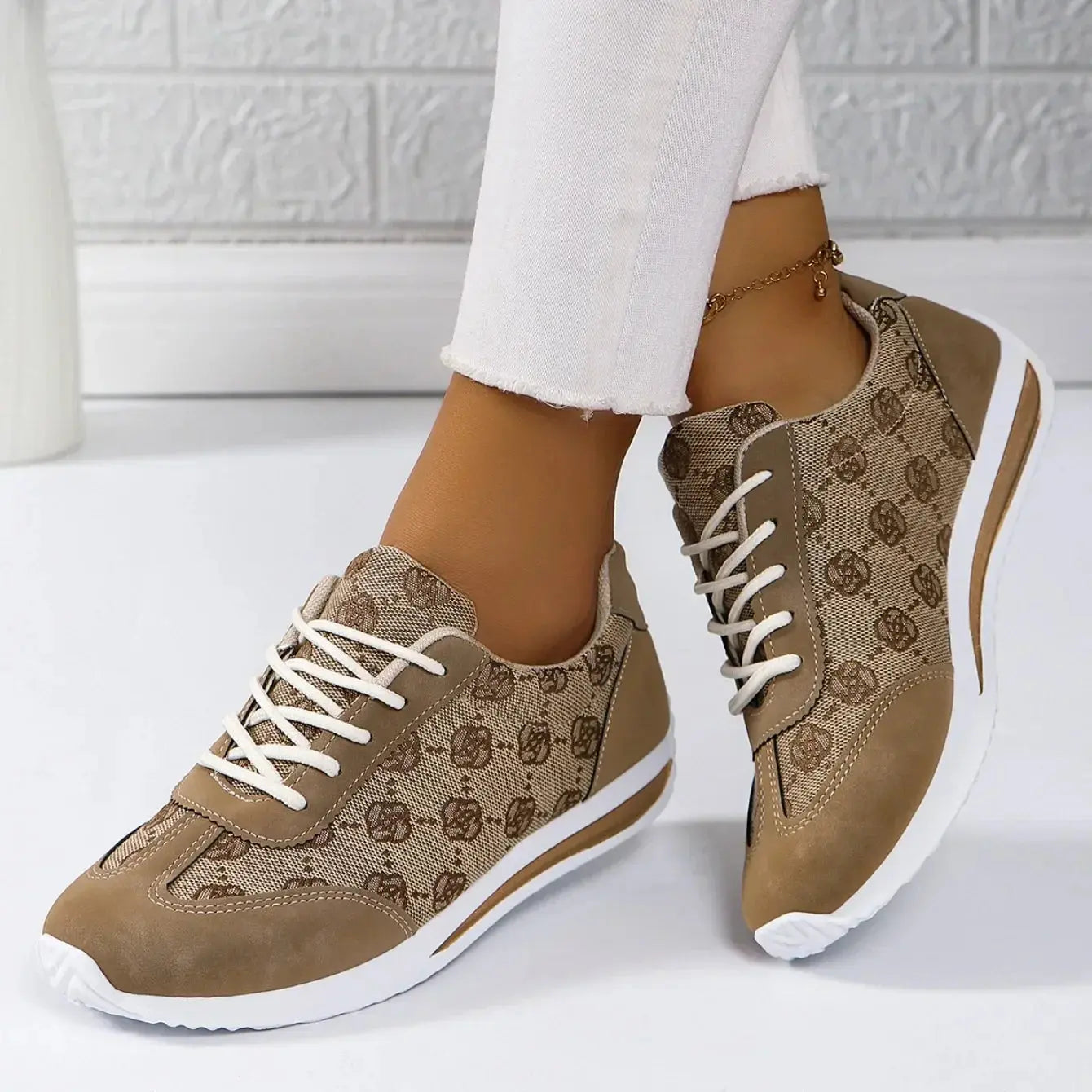 Women Designer Mouth Breathable Cross Strap Sneakers Liebe - Making Life Easier