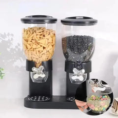 Food Storage Jar Simple Kitchen Items Coarse Cereal Nut Cereal Jar Double Bucket Breakfast Dispenser Oatmeal Storage Containers HASHTAG