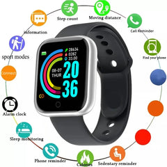 Smartwatch Uomo Donna Orologi da polso Smart Watch Messaggio Fitness Monitor Bracciale Regalo di compleanno Orologio elettronico per Android IOS HASHTAG
