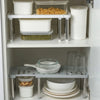 Kitchen Cabinet Countertop Shelf Kitchen Rack Expandable Stackable Suitable for Bathroom Under Sink Pantry Tabletop Storage HASHTAG