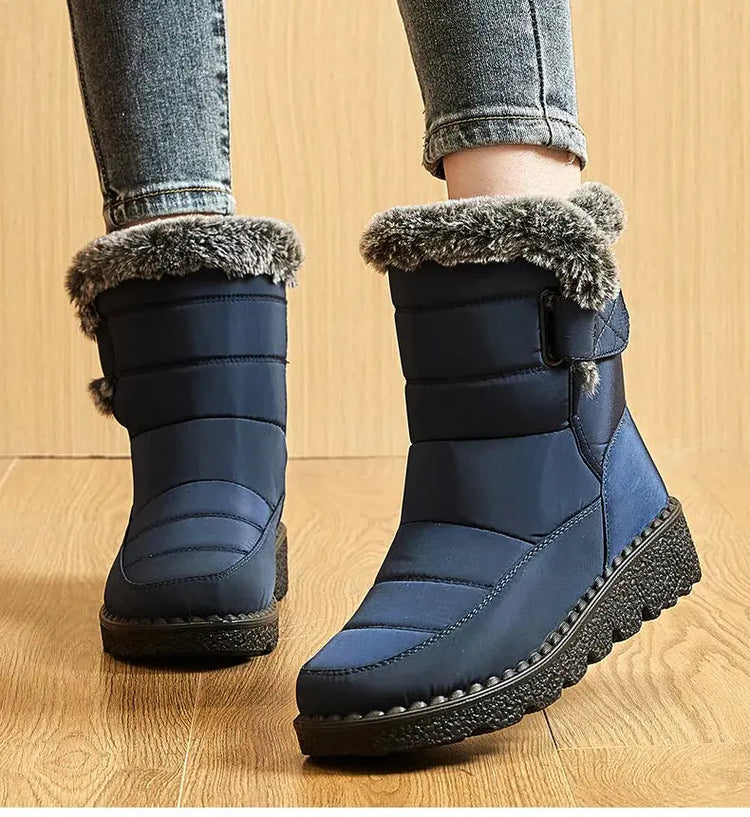Woman Winter Boots Ankle Low Heels Botas Mujer Waterproof Snow Boots Liebe - Making Life Easier