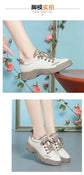 Soft Leather Sneaker Trekking Footwear Thick-soled Lace-up Liebe - Making Life Easier