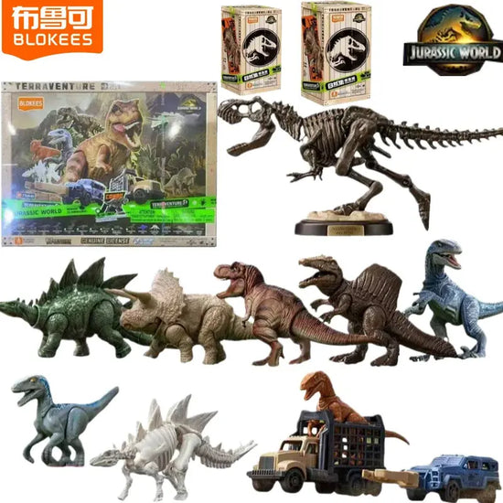 BLOKEES Building Block Man Set naturale -Jurassic Periodo Mondo Dinosauro Dinosauro Modello di assemblaggio Scatola cieca Giocattolo Regali per bambini - My Hashtag Shop