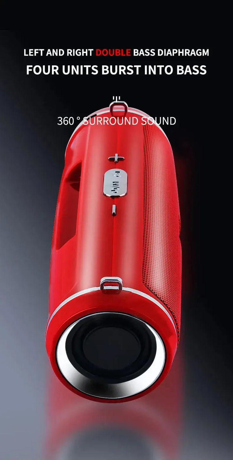 Altoparlante Bluetooth portatile con potenza di picco da 200 W IPX7 Impermeabile esterno HIFI Pilastro Subwoofer Stereo Soundbox Radio FM TF Boom Box - My Hashtag Shop