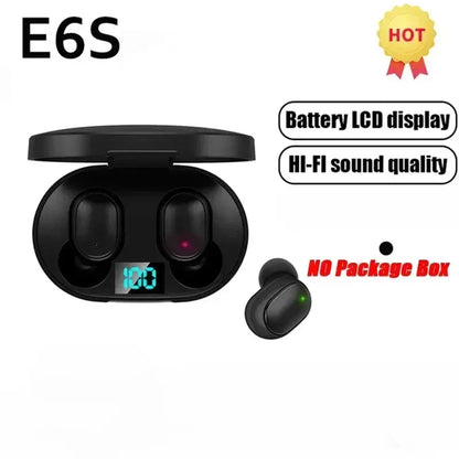 Auricolari Bluetooth wireless E6S Auricolare Bluetooth TWS Auricolari wireless Auricolari con cancellazione del rumore con cuffie con microfono - My Hashtag Shop
