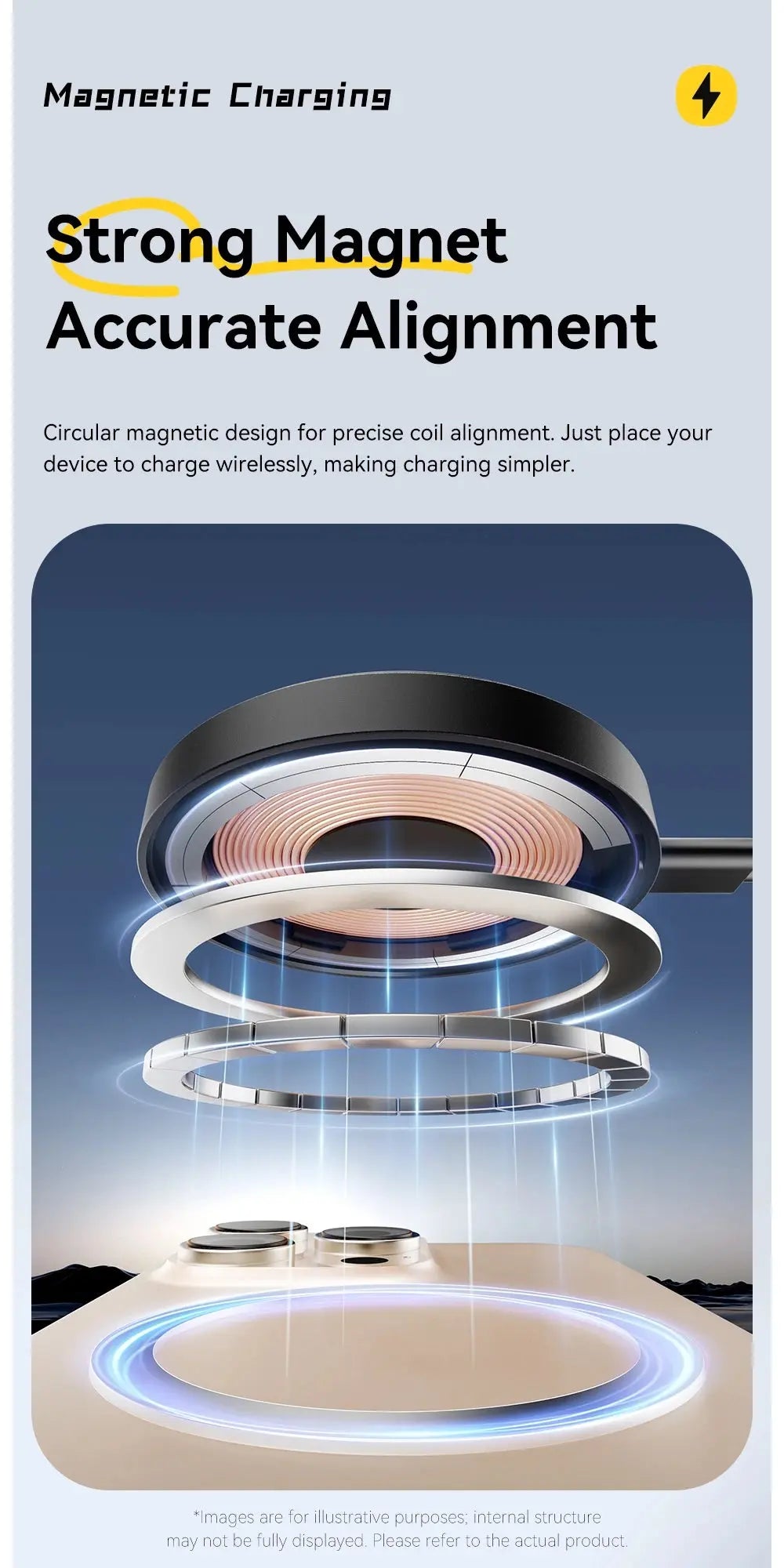 Caricabatterie wireless magnetico Essager con supporto 15W ricarica rapida per iPhone16 15 14 13Pro Max Airpods Mini caricabatterie per telefono wireless - My Hashtag Shop