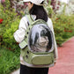 Borsa da trasporto per gatti per animali domestici Zaino da viaggio per esterni per gatti Cani di piccola taglia Borsa da trasporto per gatti traspirante Forniture per animali domestici Trasparente