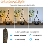 Lampada da tavolo a LED in stile moderno con attenuazione a tre colori e alimentatore USB: la scelta perfetta per la decorazione domestica HASHTAG